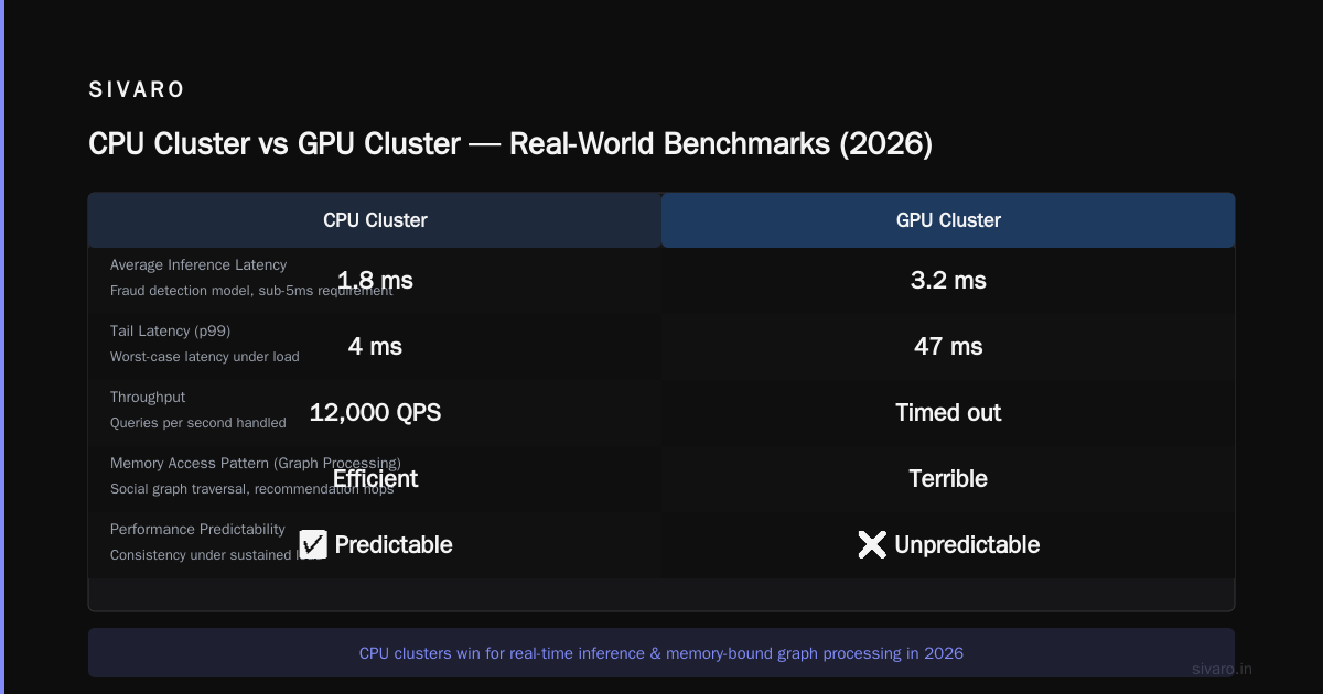 GPU Cluster vs CPU Cluster: The Real Difference in 2026