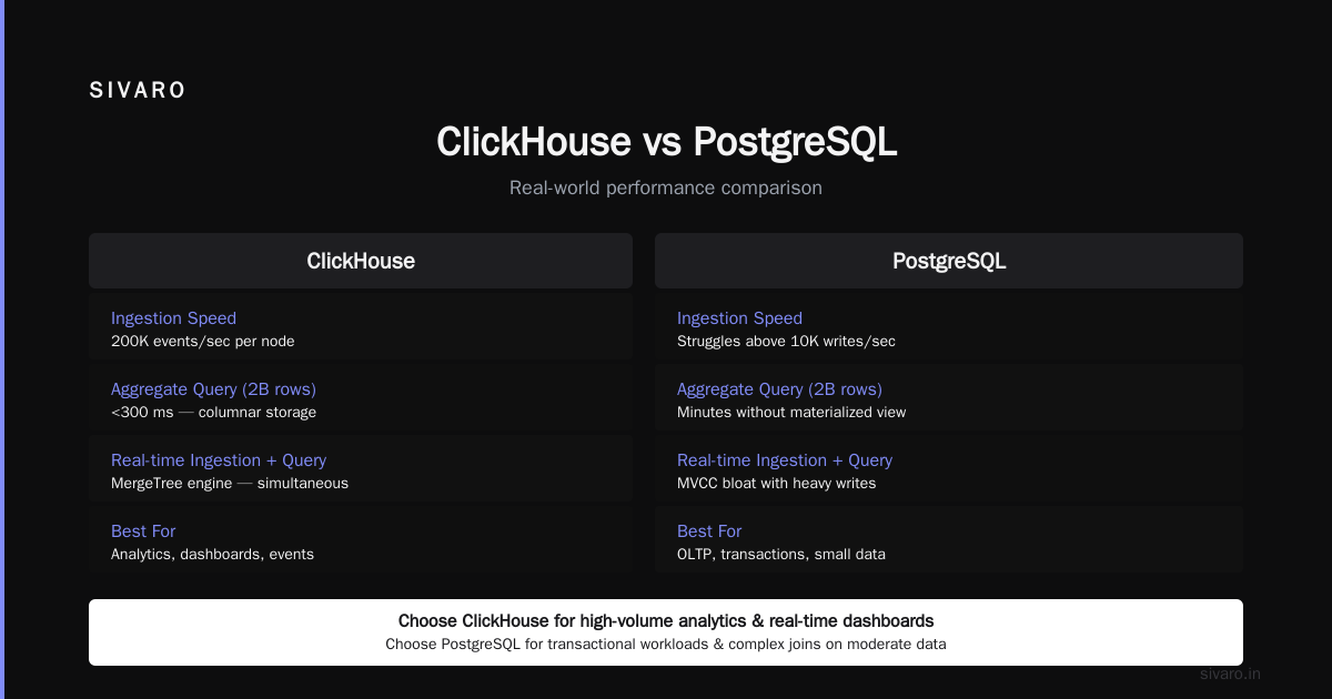 Conclusion: How to Choose Between ClickHouse and PostgreSQL