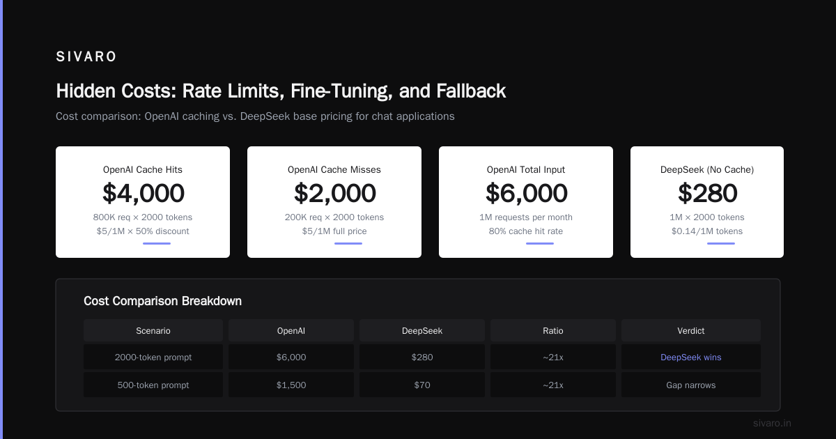 Hidden Costs: Rate Limits, Fine-Tuning, and Fallback
