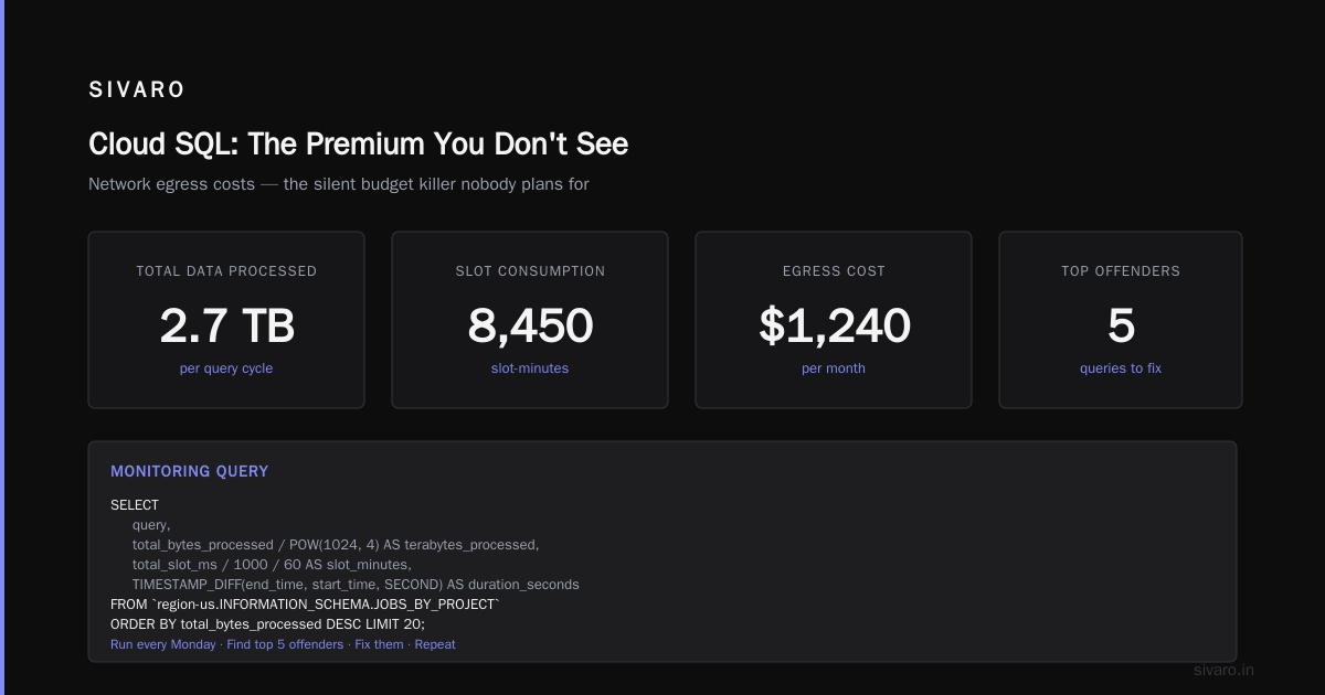 Cloud SQL: The Premium You Don't See