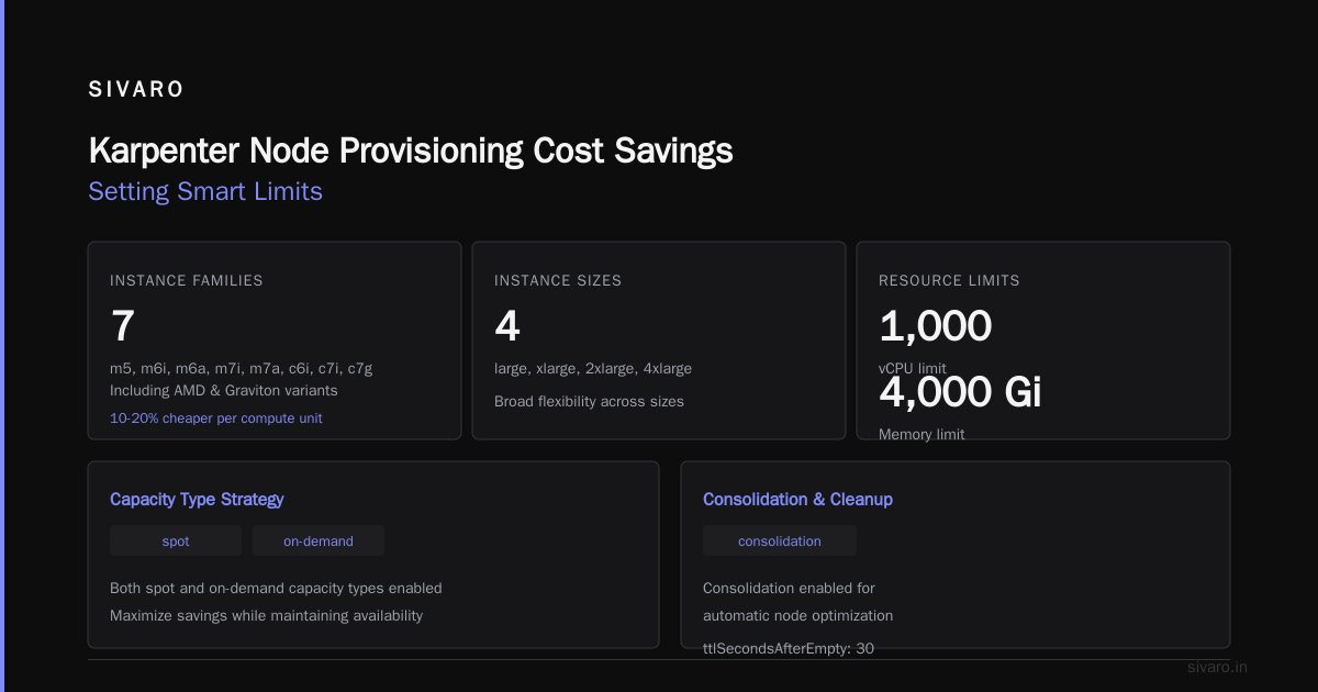 Karpenter Node Provisioning Cost Savings: Setting Smart Limits