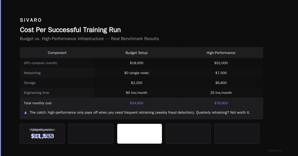 Is High Performance Architecture Worth the Cost for ML Training