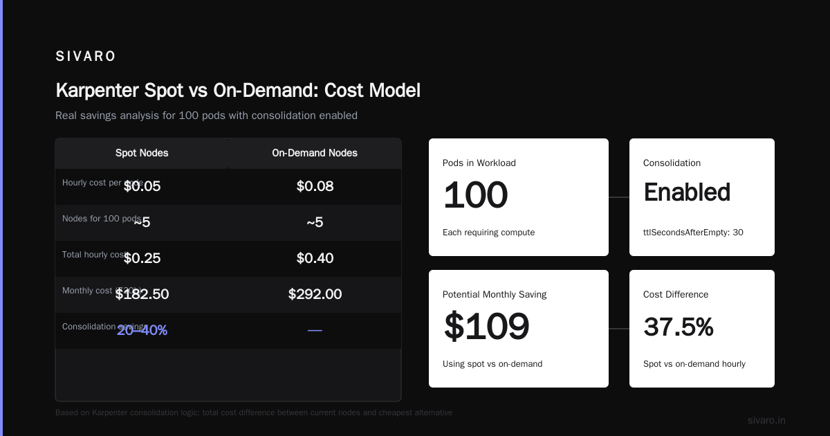 Karpenter Spot vs On Demand Cost Comparison: Real-World Data from 2026