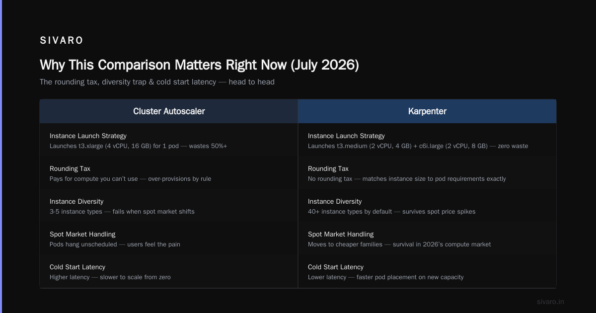 Karpenter vs Cluster Autoscaler Cost Comparison: What 18 Months of Production Taught Me