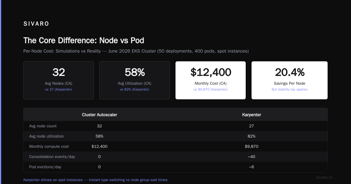 Karpenter vs Cluster Autoscaler Cost Per Node