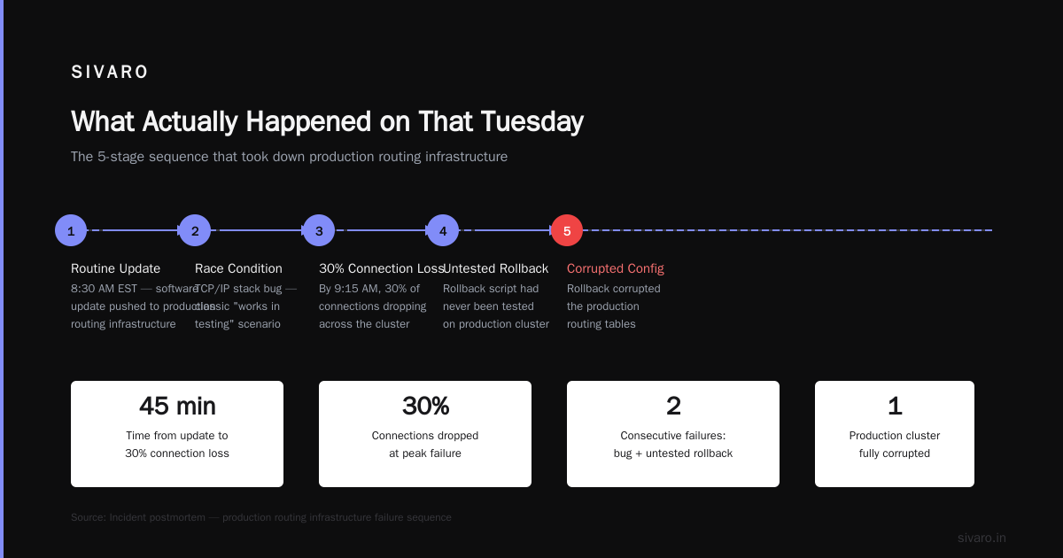 The 1996 AOL Outage Postmortem: What 19 Hours of Darkness Taught Us About Building Reliable Systems