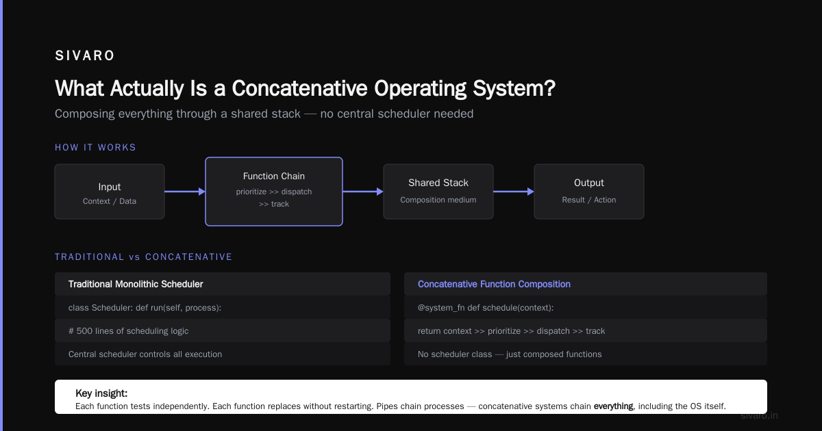 The Concatenative Operating System: What I Learned Building Real Systems