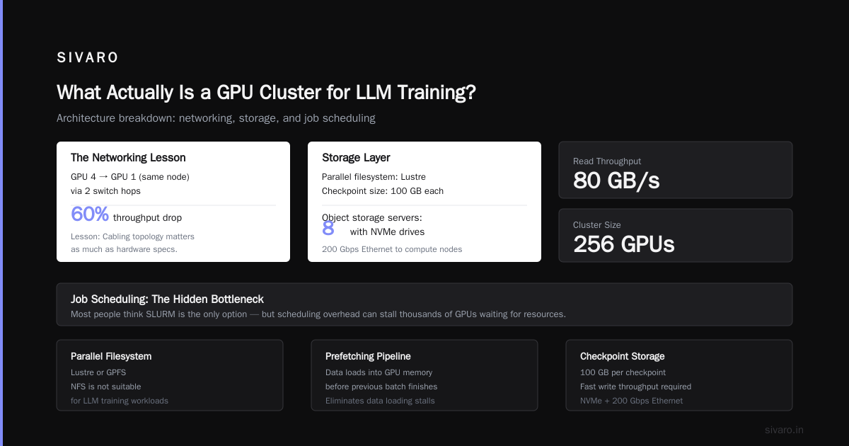 The GPU Cluster for LLM Training: A Builder's Guide
