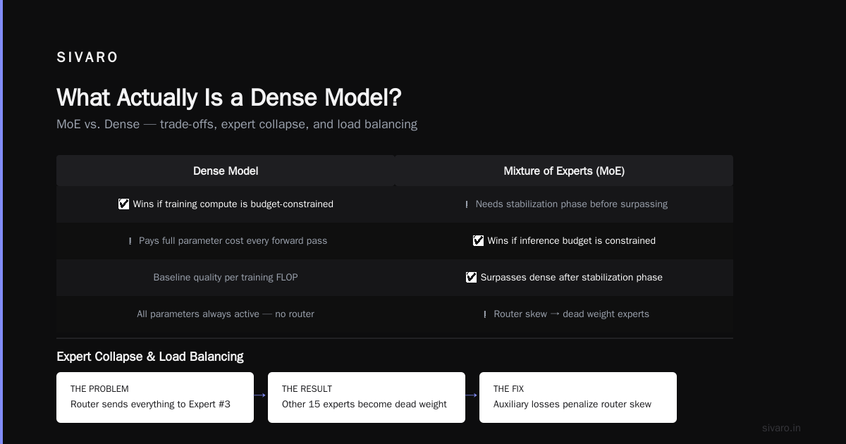The Real Cost of Mixture of Experts vs Dense Model Cost