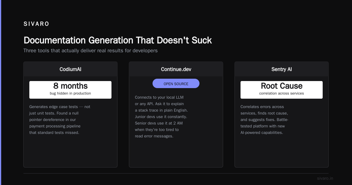 Documentation Generation That Doesn't Suck