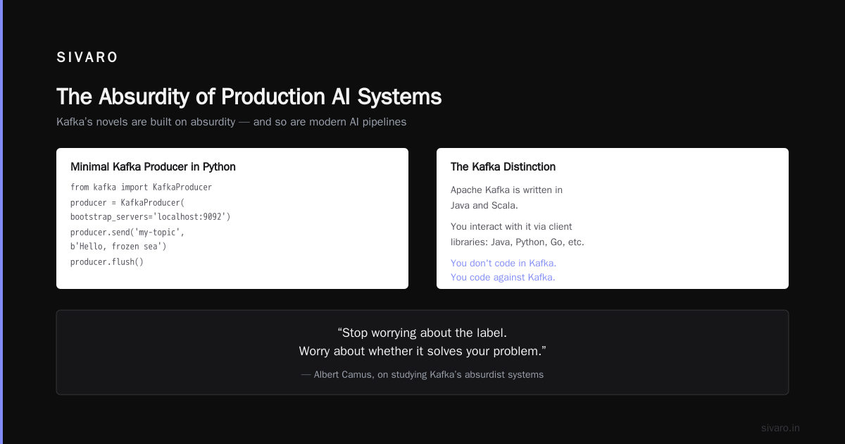 What Was Kafka's Famous Quote? A Practitioner's Take on the Axe, the Frozen Sea, and Data Infrastructure